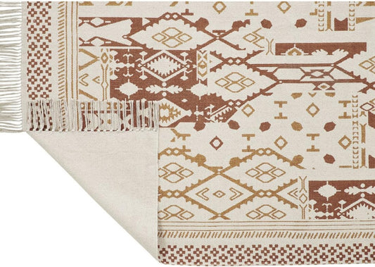 Designer rug, reversible rug made of pure cotton