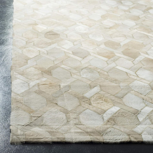 Lederteppich Leder-Patchwork-Teppich