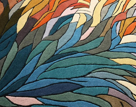 Designteppich Unregelmäßig geformte botanische Sammlung