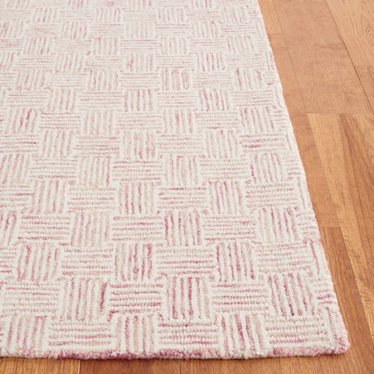 Designteppich Rosa — Draufsicht
