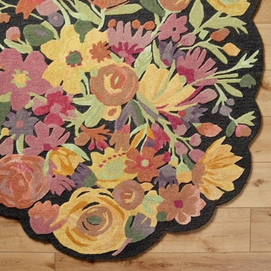 Designteppich Unregelmäßig geformte botanische Sammlung