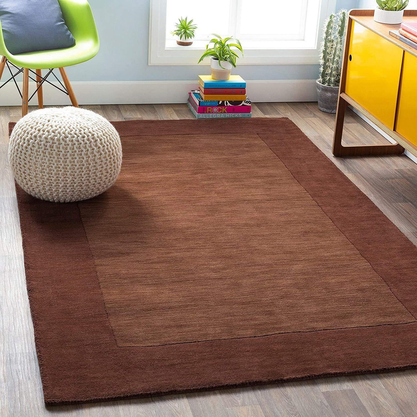 Wollteppich Einfarbige Bordüren Luxuskollektion