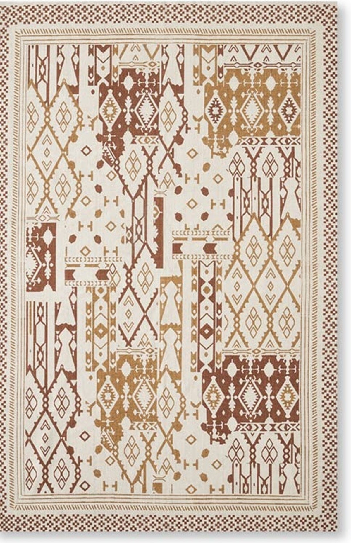 Designer rug, reversible rug made of pure cotton