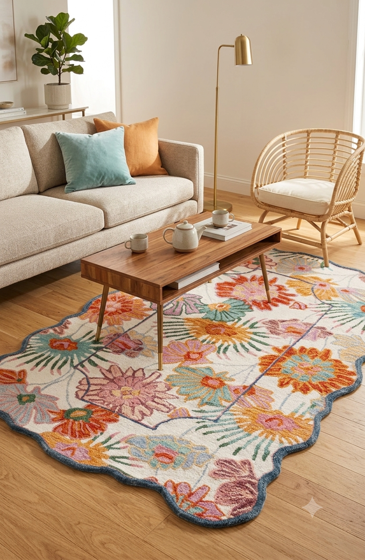 Designteppich Blumenstrauß – Produktübersicht