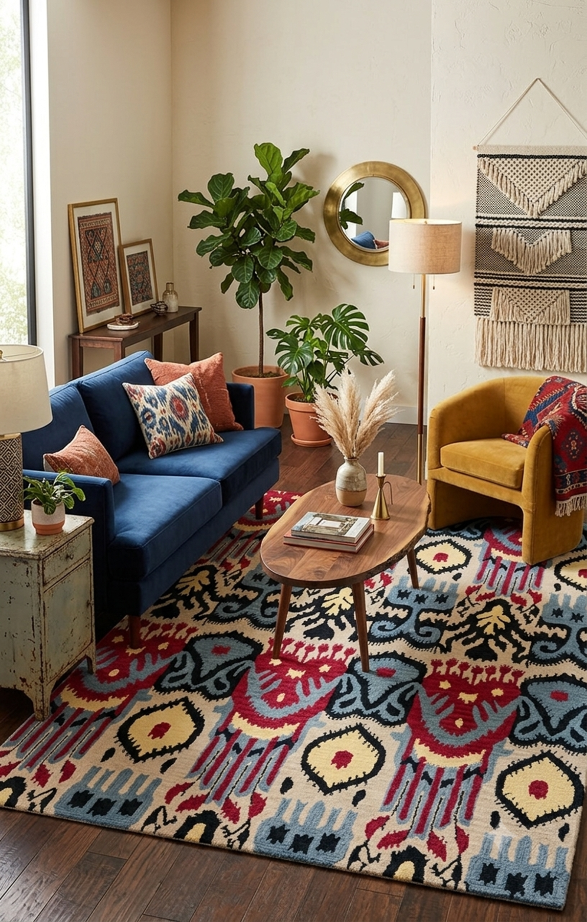 Designteppich Ikat