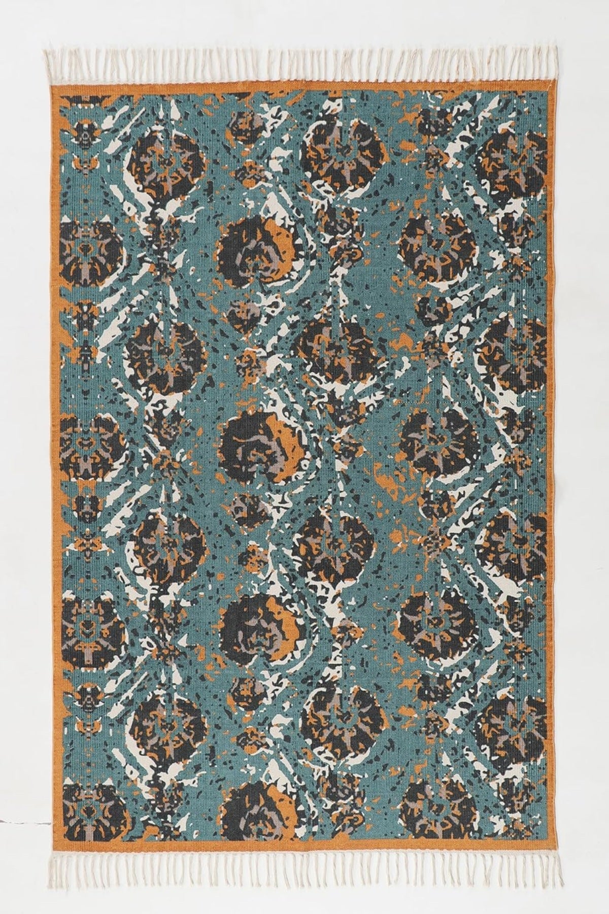 Designer rug, reversible rug made of pure cotton