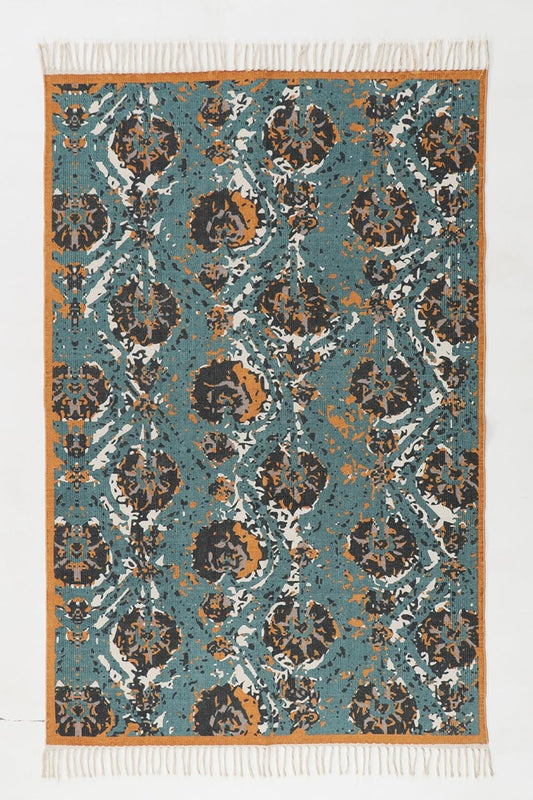 Designer rug, reversible rug made of pure cotton