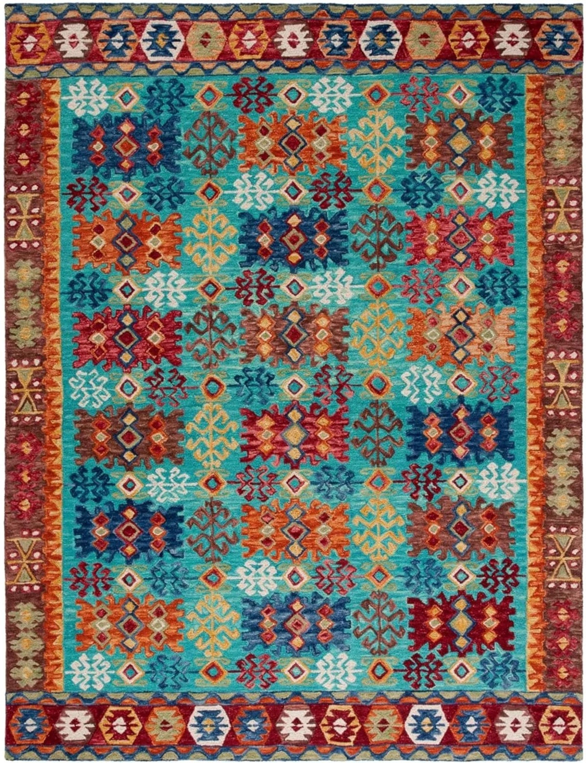Teppich Lebendige Farben – Schlingenwebung