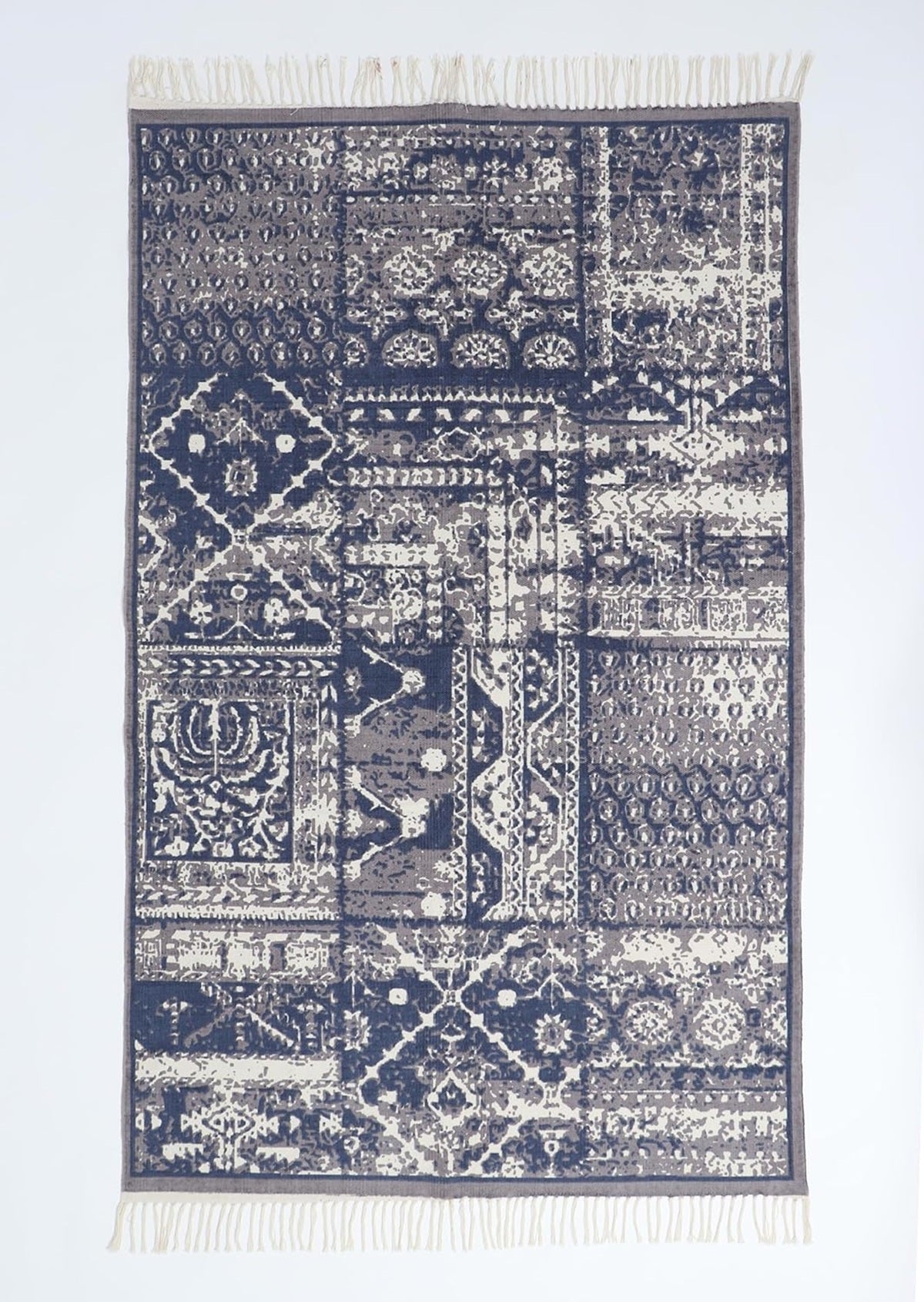 Designer rug, reversible rug made of pure cotton