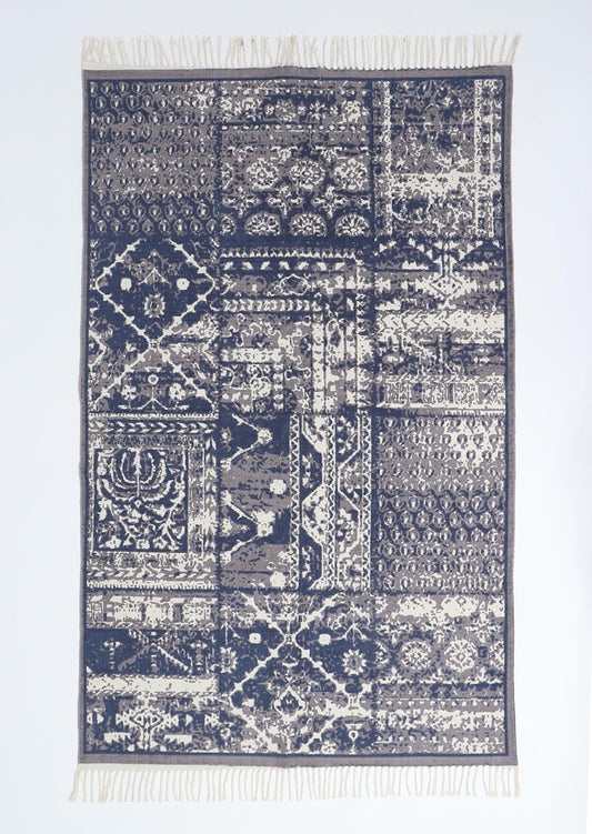 Designer rug, reversible rug made of pure cotton