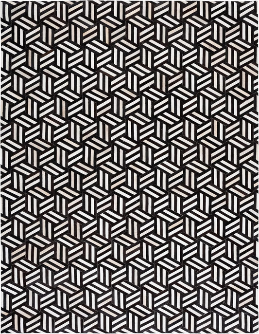 Lederteppich Leder-Patchwork-Teppich