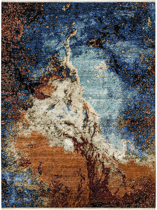 Teppich Handgeknüpfter 10/10-Wolle aus Neuseeland und reiner Seide