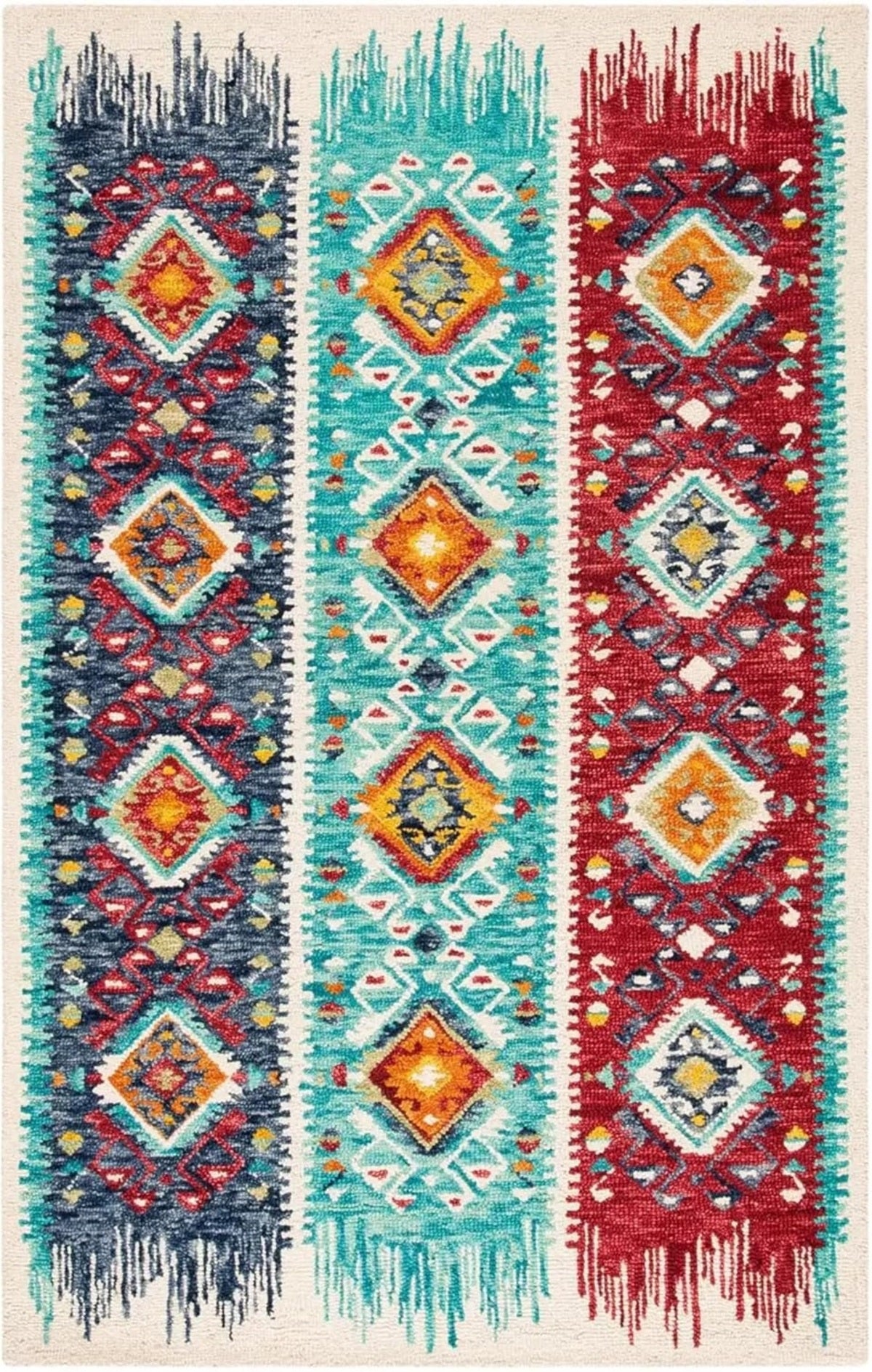 Teppich Lebendige Farben – Schlingenwebung