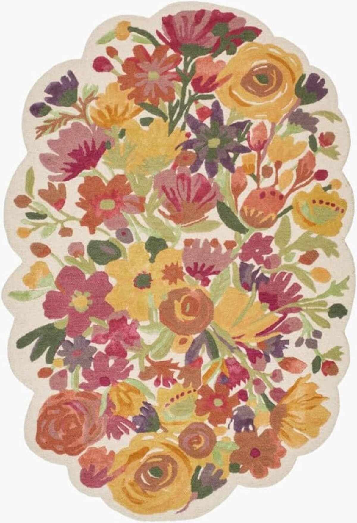 Designteppich Unregelmäßig geformte botanische Sammlung