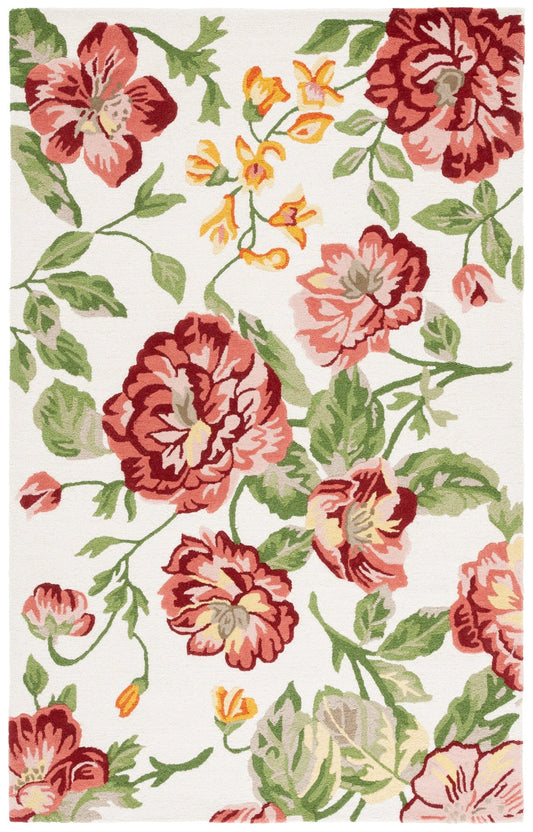 Designteppich Blumenland – Seitenansicht mit Maßstab