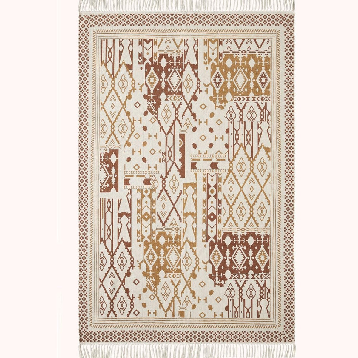 Designer rug, reversible rug made of pure cotton