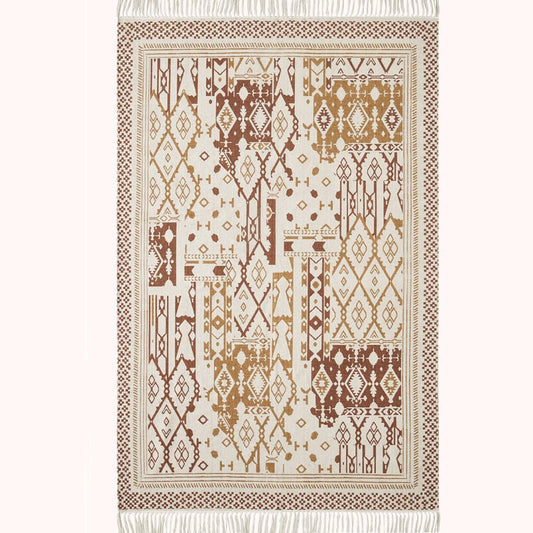 Designer rug, reversible rug made of pure cotton