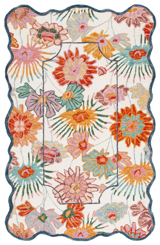 Designteppich Blumenstrauß – Detailaufnahme florale Muster