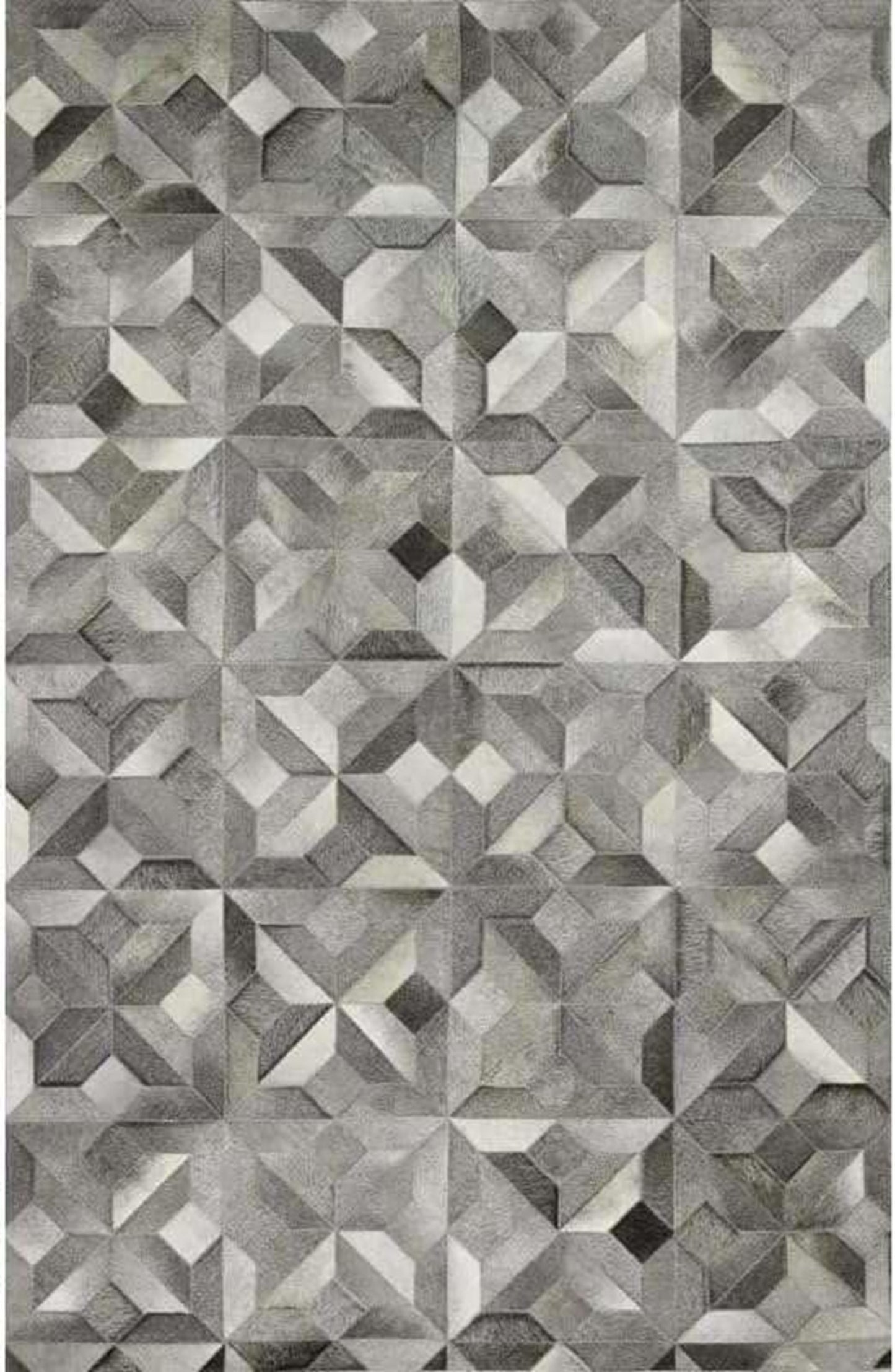 Lederteppich Leder-Patchwork-Teppich