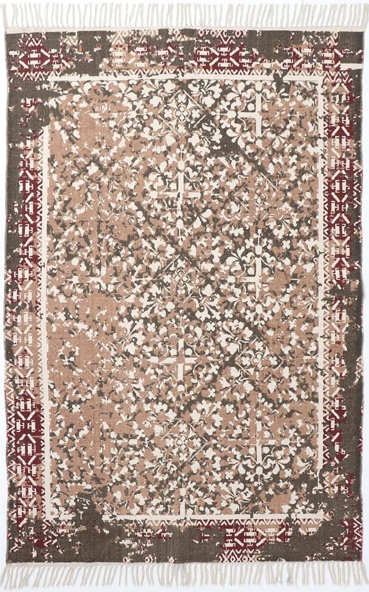Designer rug, reversible rug made of pure cotton