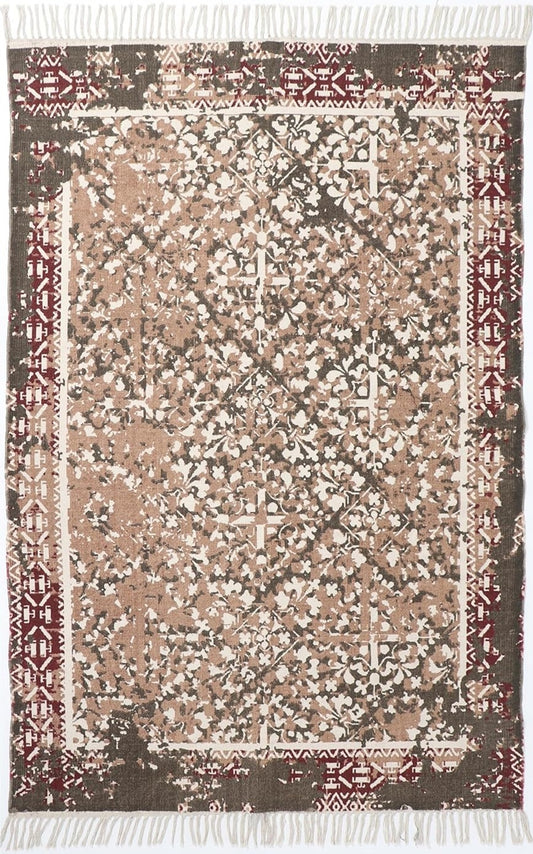 Designer rug, reversible rug made of pure cotton