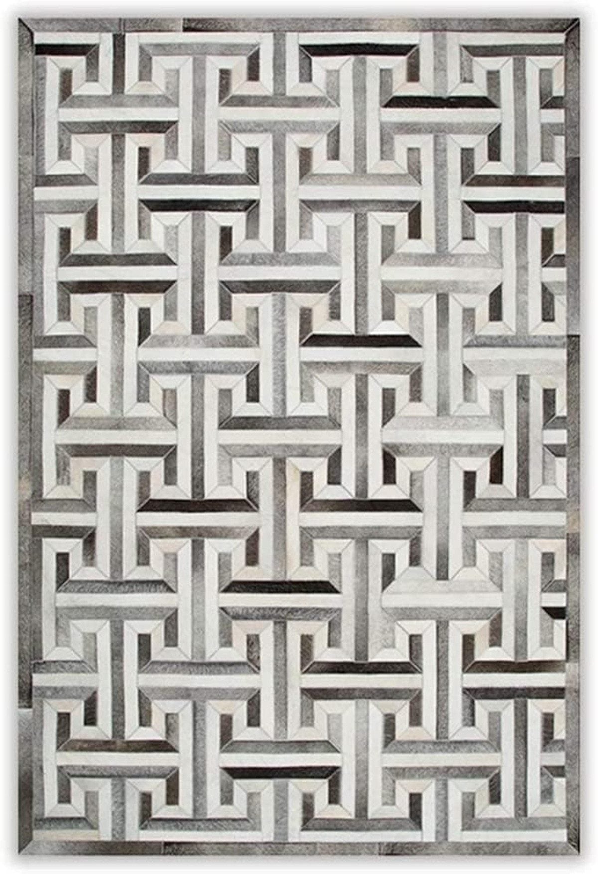 Lederteppich Leder-Patchwork-Teppichkollektion