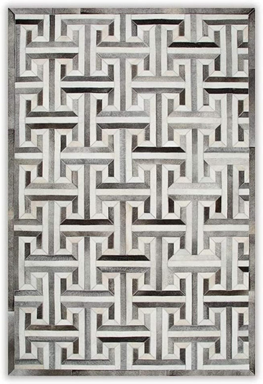 Lederteppich Leder-Patchwork-Teppichkollektion