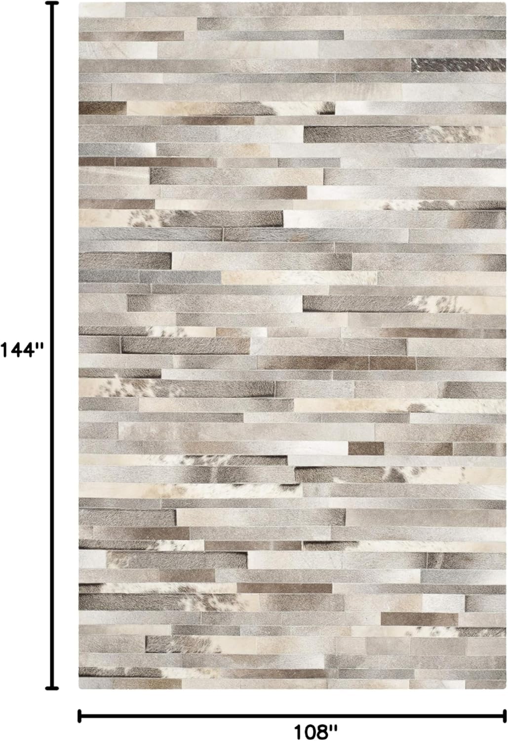 Lederteppich Leder-Patchwork-Teppich