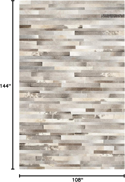 Lederteppich Leder-Patchwork-Teppich
