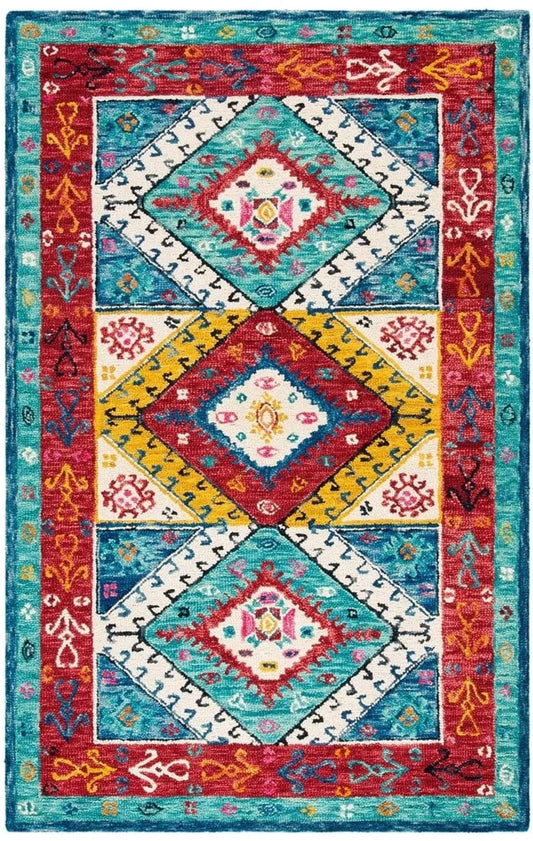 Teppich Lebendige Farben – Schlingenwebung
