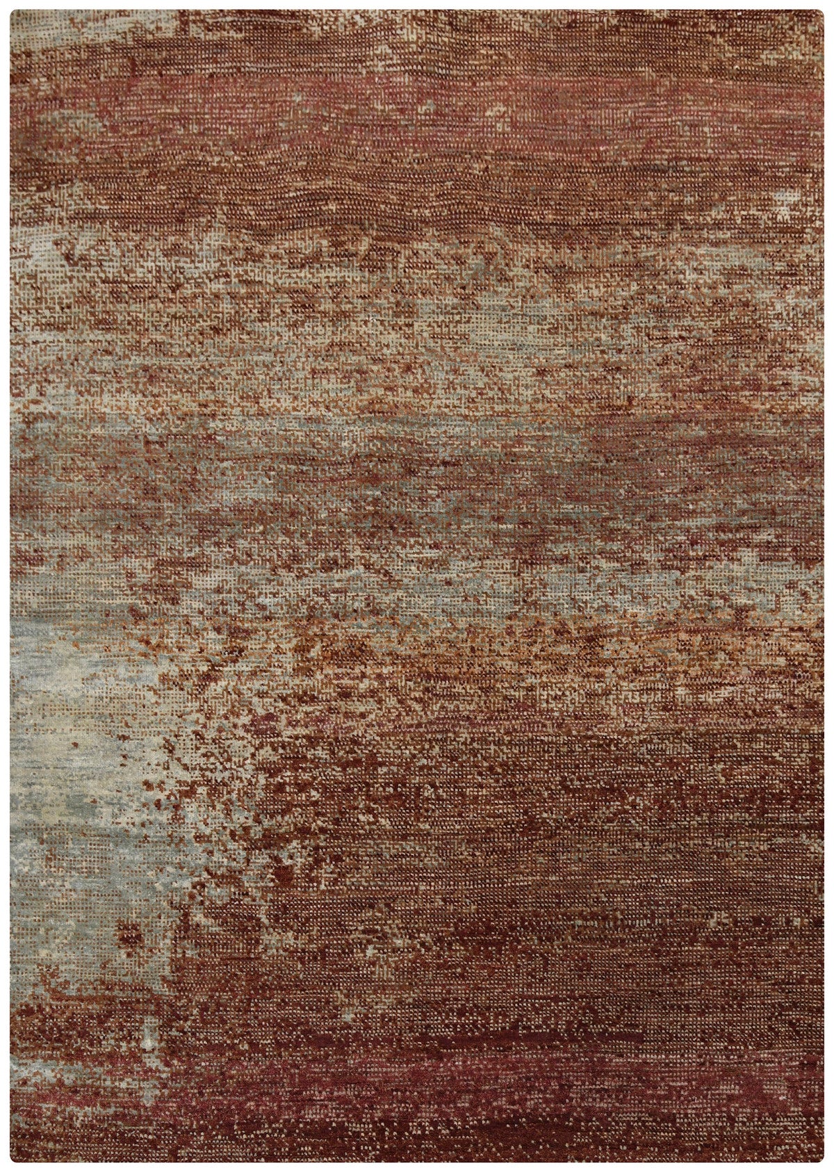 Teppich Handgeknüpfter 10/10-Wolle aus Neuseeland und reiner Seide