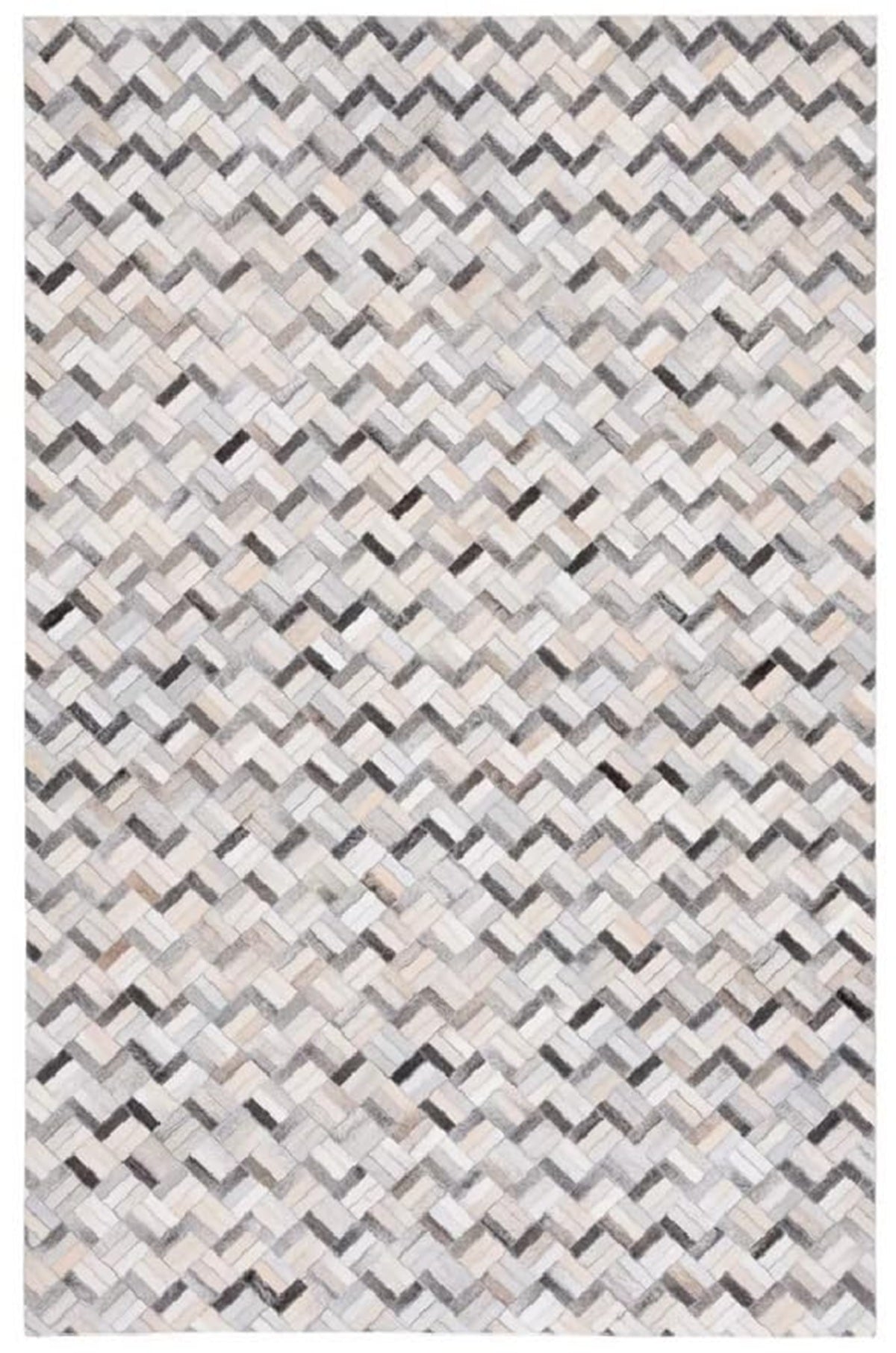 Lederteppich Leder-Patchwork-Teppich