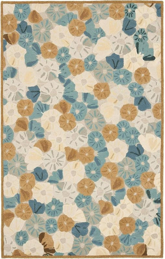 Designteppich Blumen-Teich