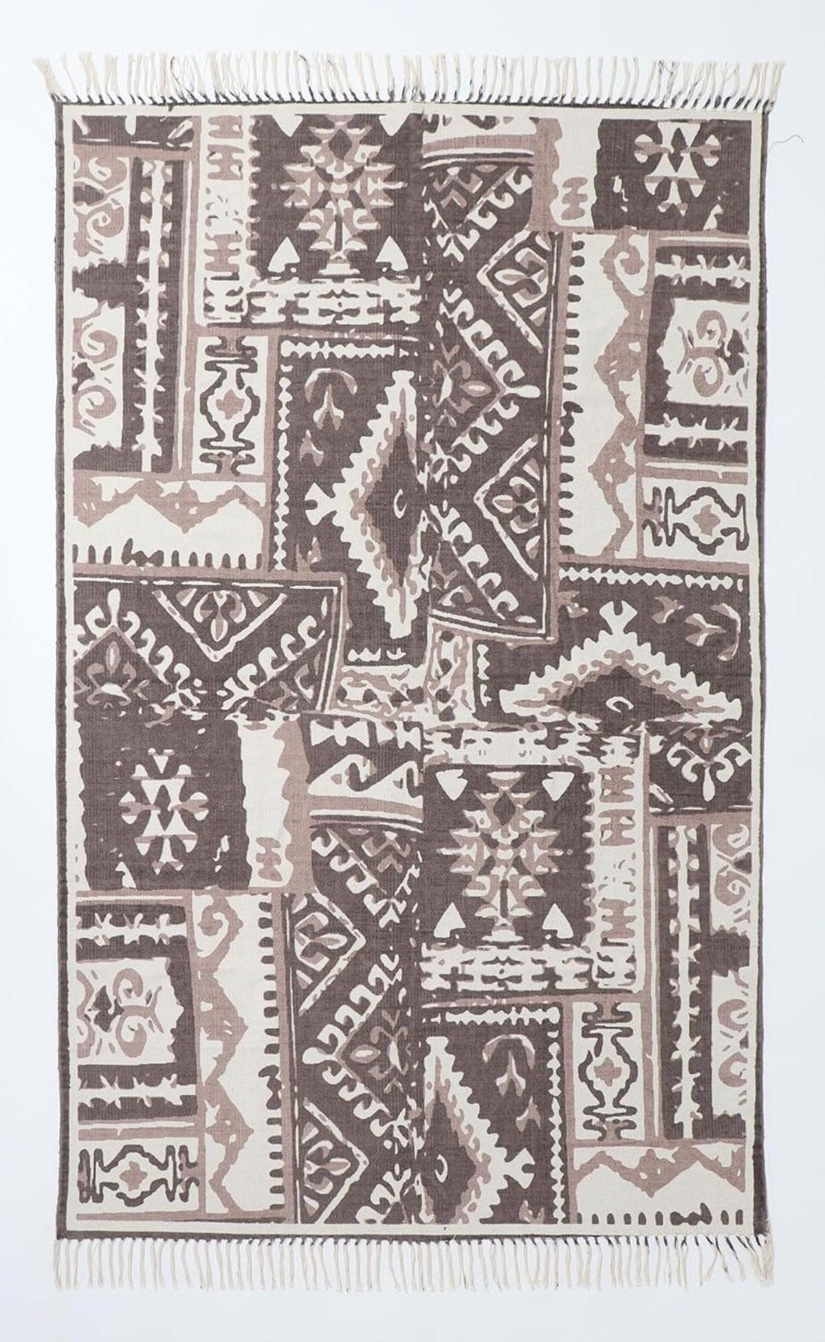 Designer rug, reversible rug made of pure cotton