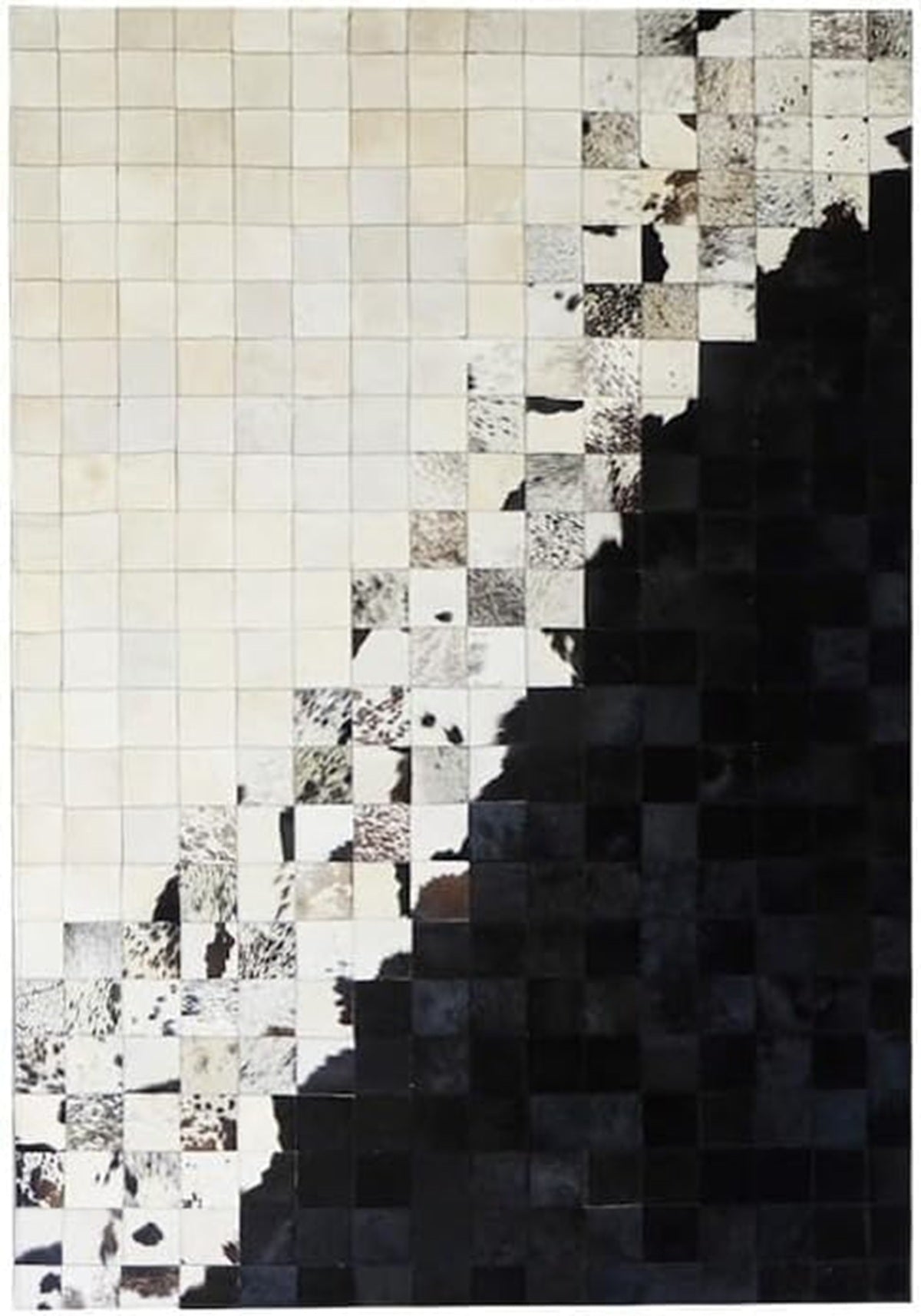 Lederteppich Leder-Patchwork-Teppich