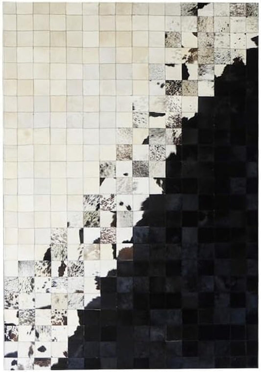 Lederteppich Leder-Patchwork-Teppich