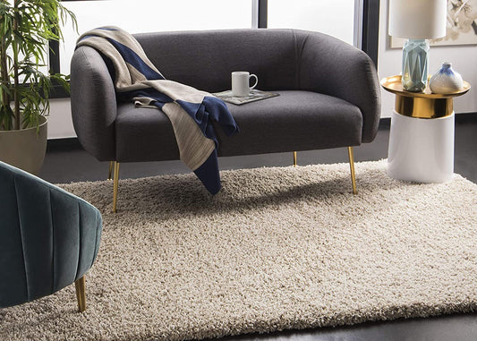 Hochflor-Teppich Superweicher einfarbiger handgetufteter Teppich