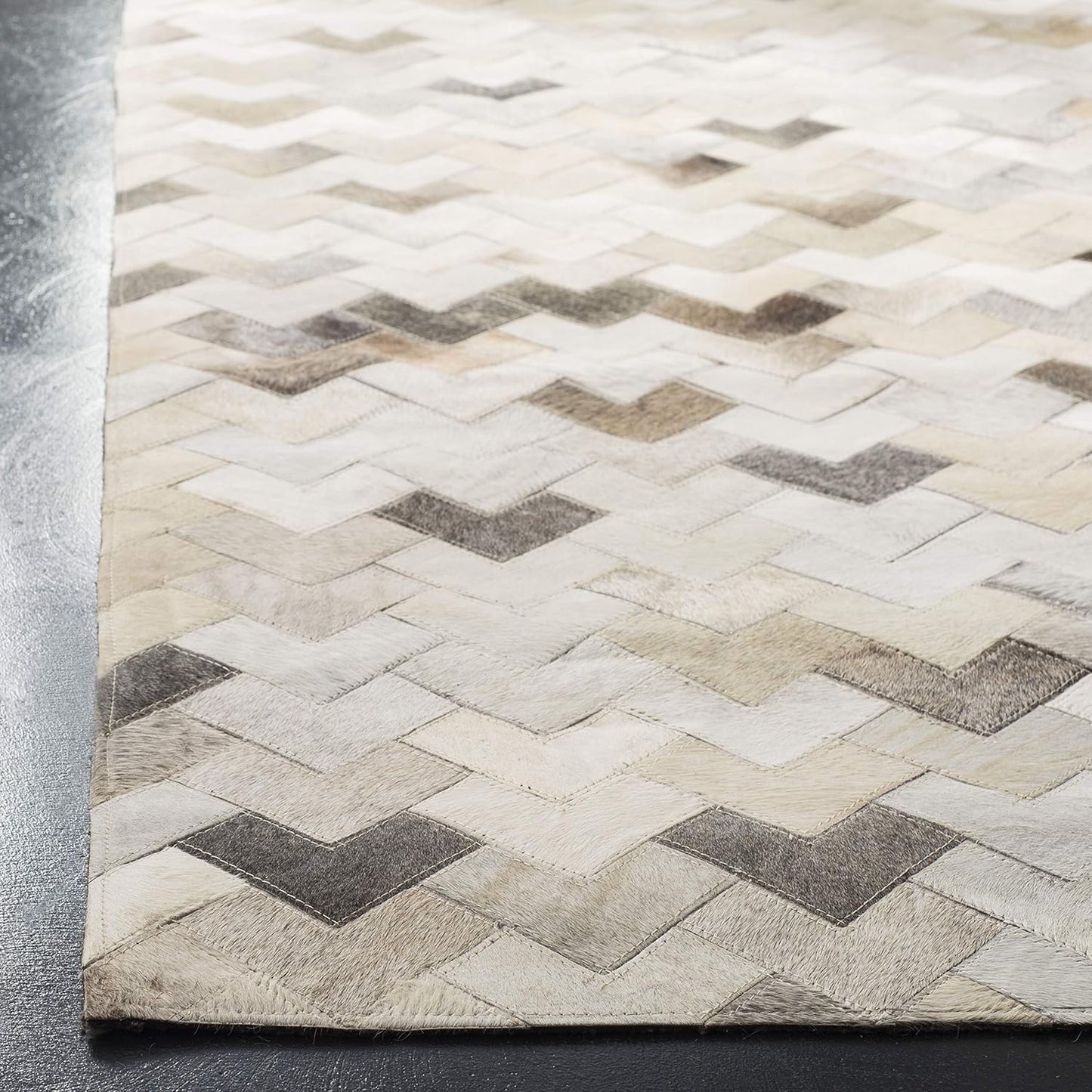 Lederteppich Leder-Patchwork-Teppichkollektion