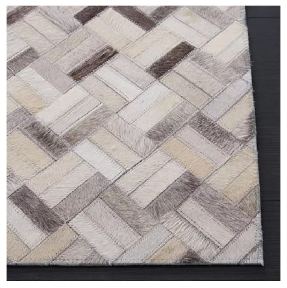 Lederteppich Leder-Patchwork-Teppich