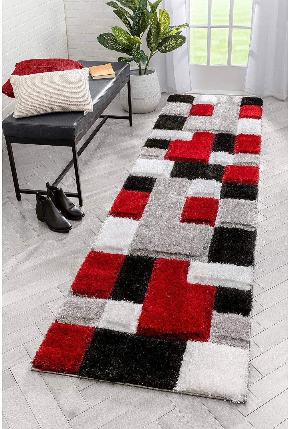 Designteppich Plüsch-Teppichläufer für Eleganz