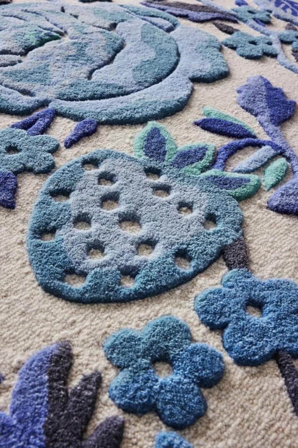 Designteppich Unregelmäßig geformte botanische Sammlung