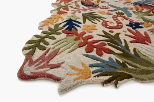Designteppich Unregelmäßig geformte botanische Sammlung