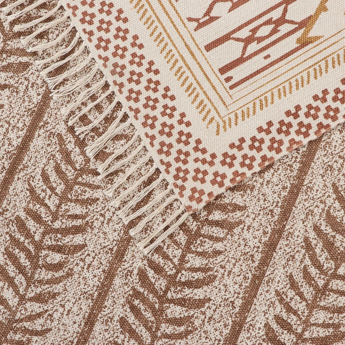 Designer rug, reversible rug made of pure cotton