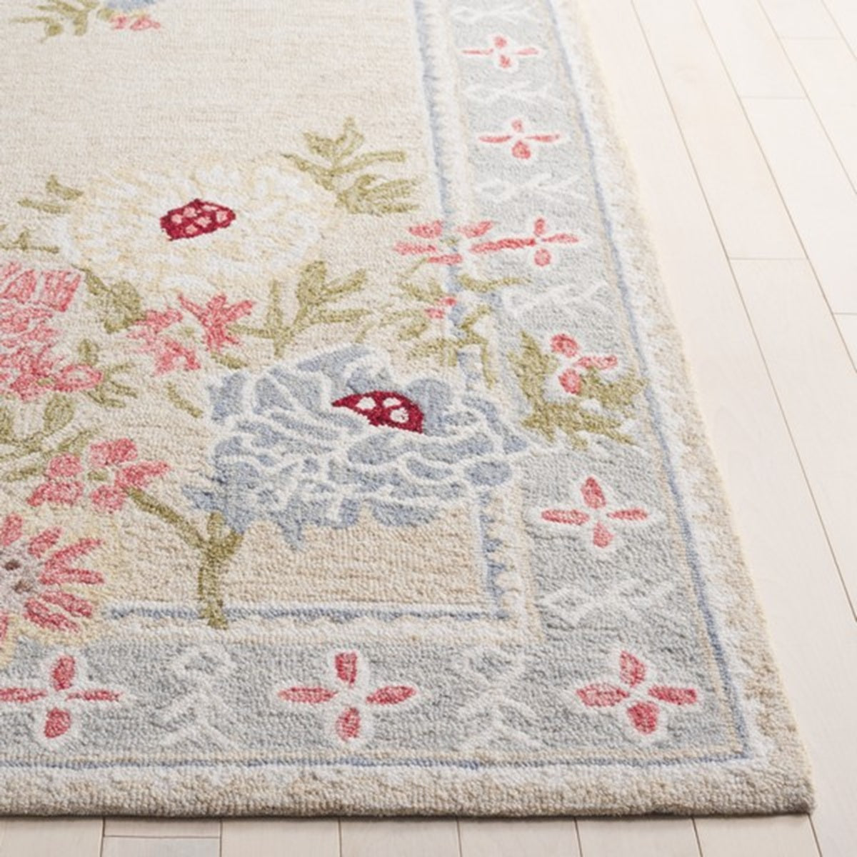 Designteppich Edelweiss – Detailaufnahme Rand