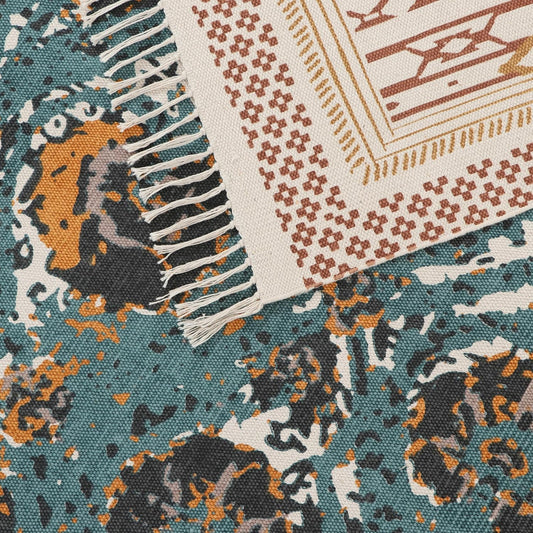 Designer rug, reversible rug made of pure cotton