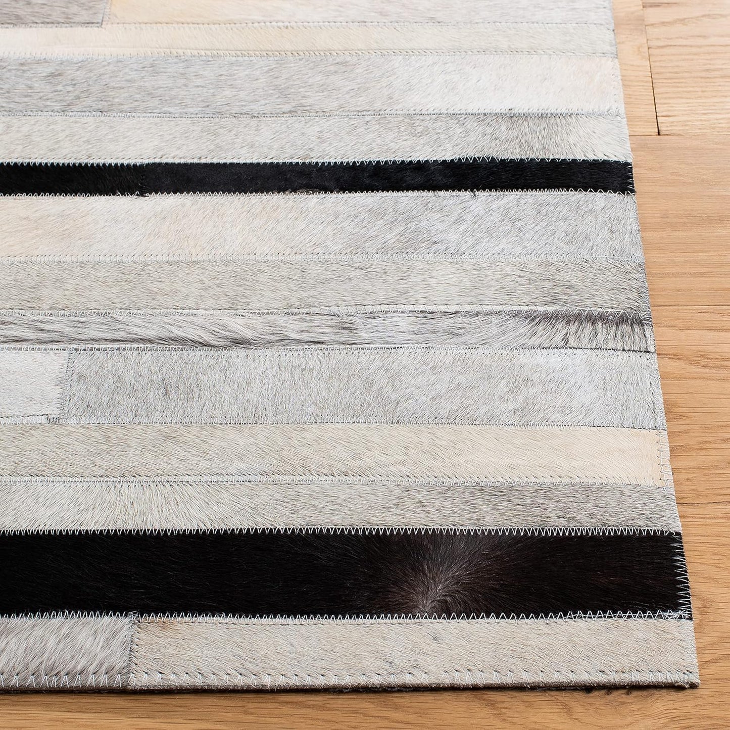 Lederteppich Leder-Patchwork-Teppich