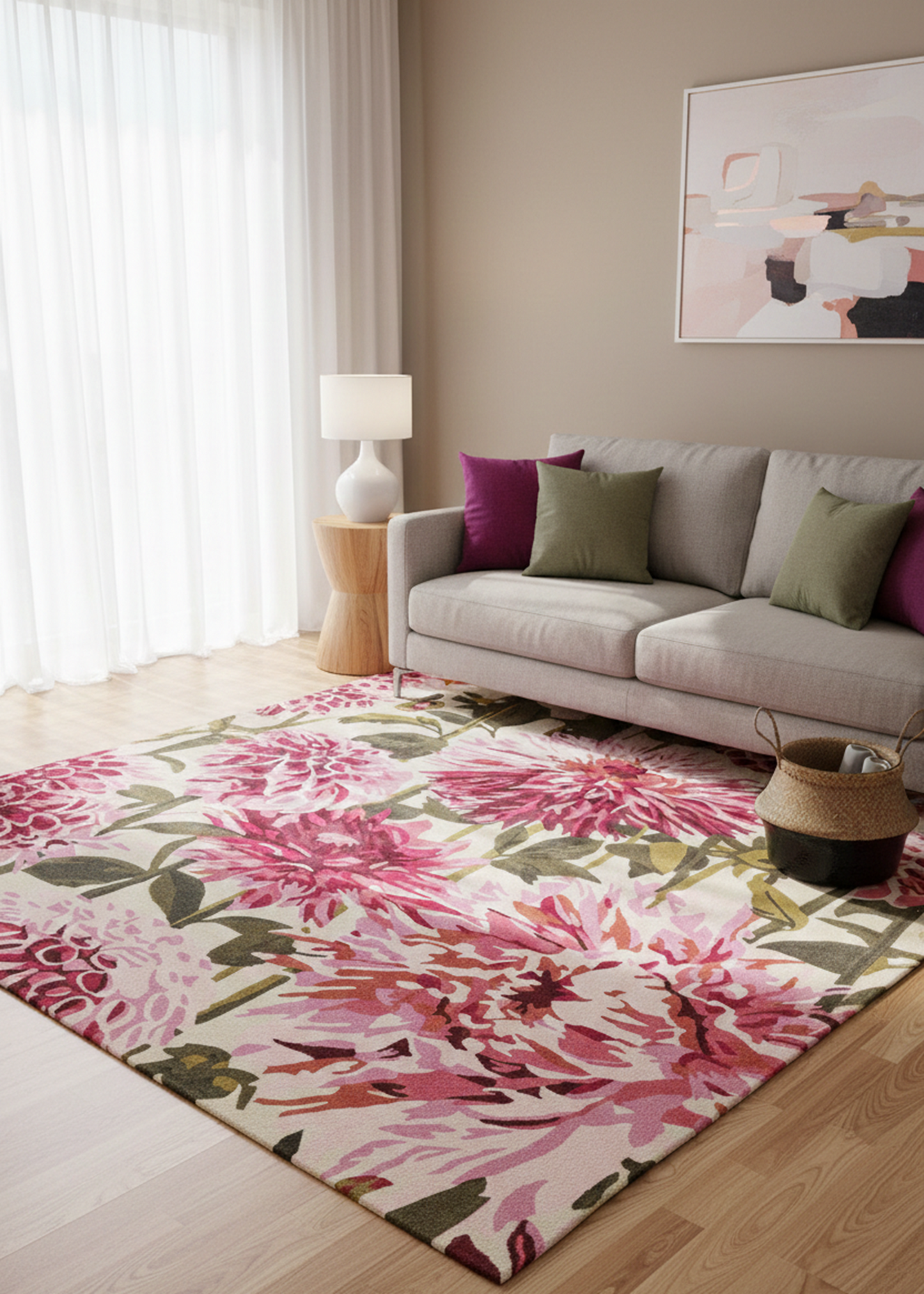 Designteppich Blumenfeld