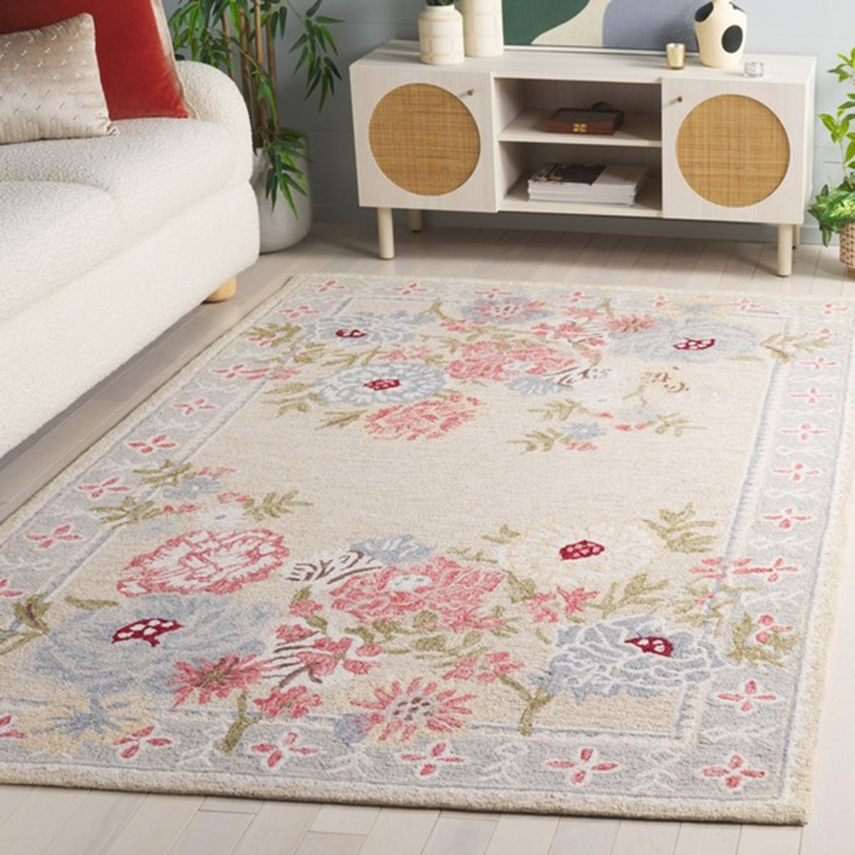 Designteppich Edelweiss – Wohnzimmer hell