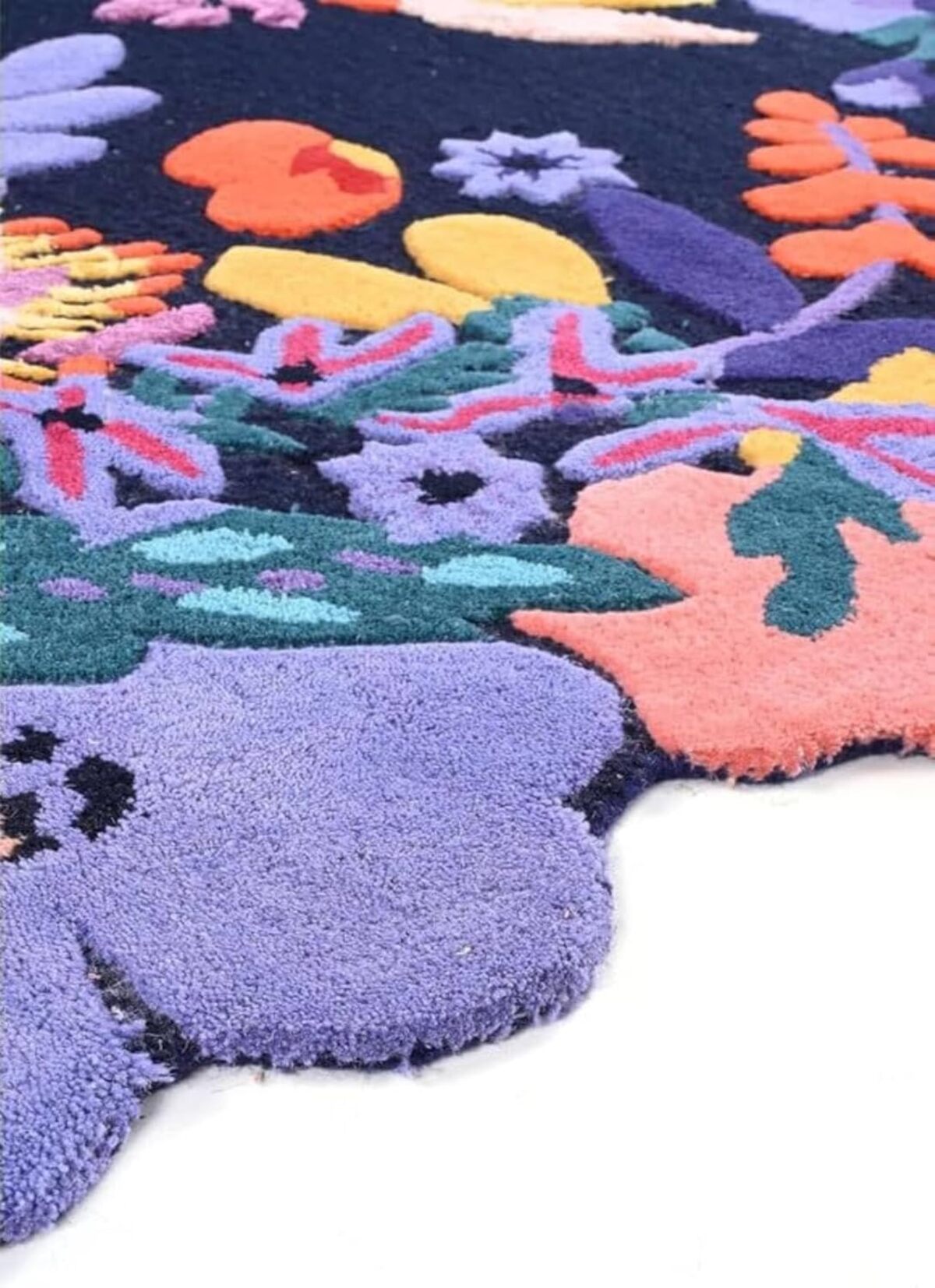 Designteppich Unregelmäßig geformte botanische Sammlung