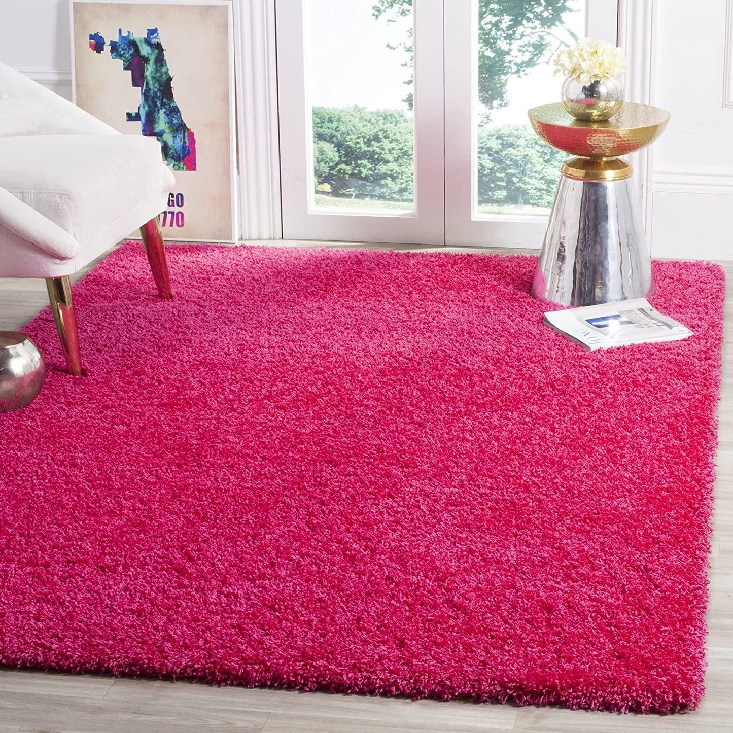 Hochflor-Teppich Superweicher einfarbiger handgetufteter Teppich